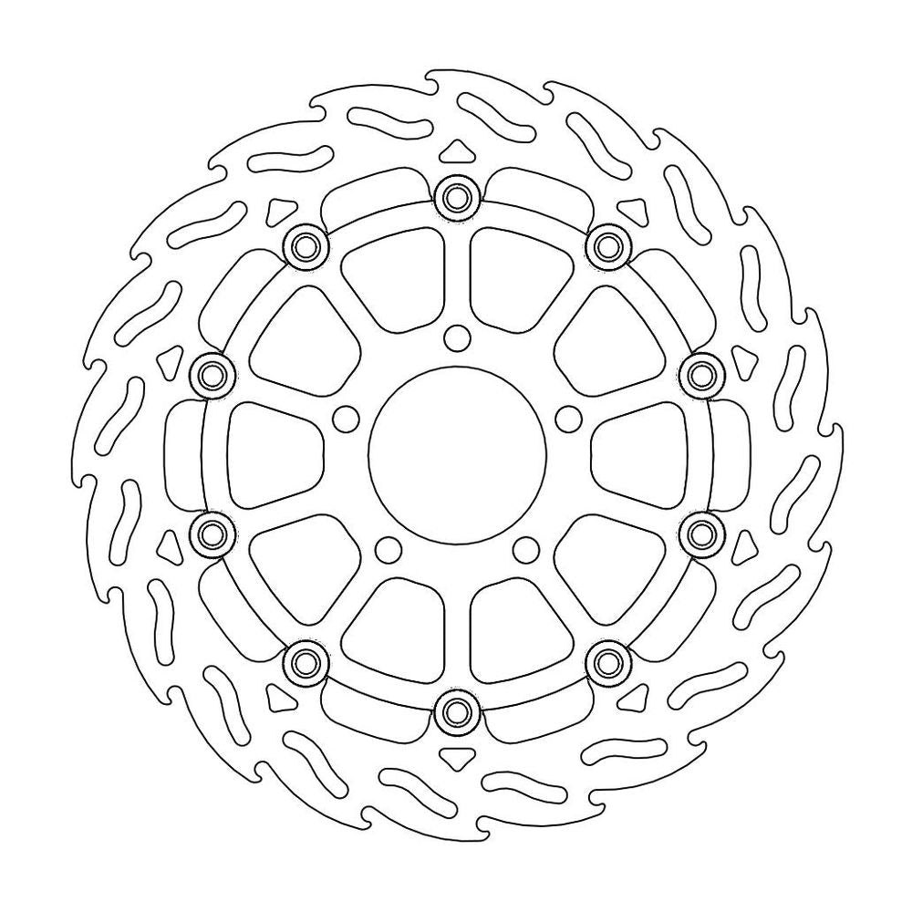 Brake Disc Road Flame - Floating - Front Right - Suzuki: Gsx-r 600-750-1000 - Grafite Offroad