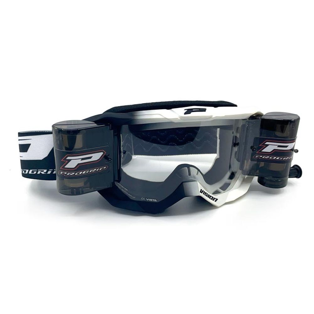 Gafas Progrip 3300 Vision - Lente Transparente Roll Off - Negro/Blanco