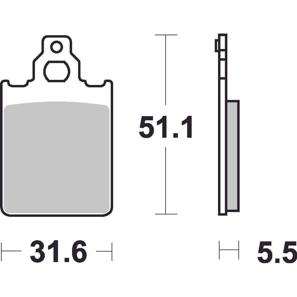 Scooter Brake Pads | Organic Standard | Rear - Ecer90