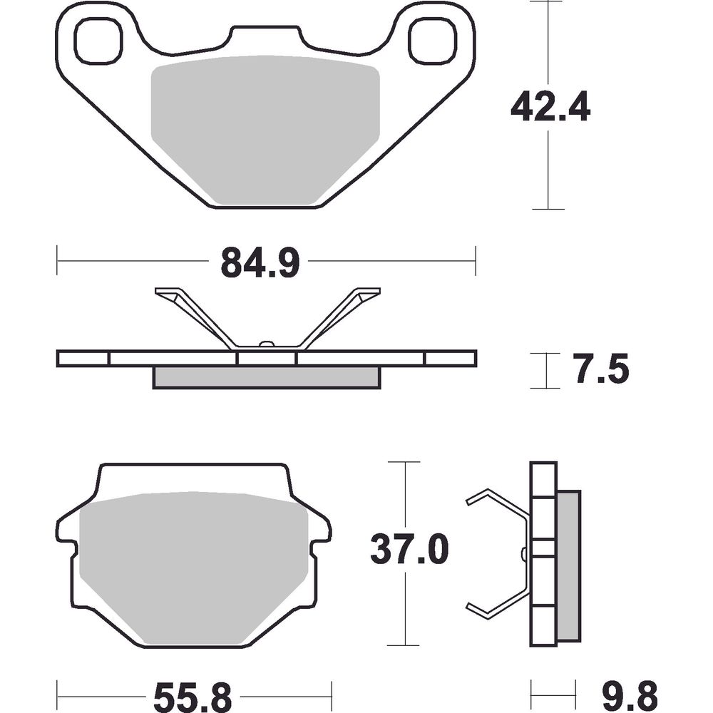 Street Brake Pads | Organic Standard | Rear - Ecer90