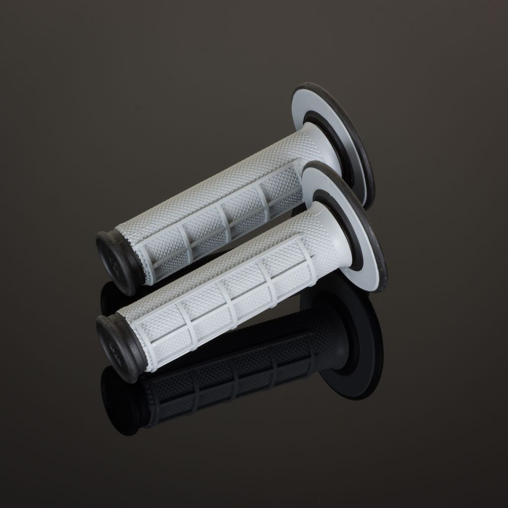 Dual Mx Grips | Half Waffle | Grey-black - Grafite Offroad