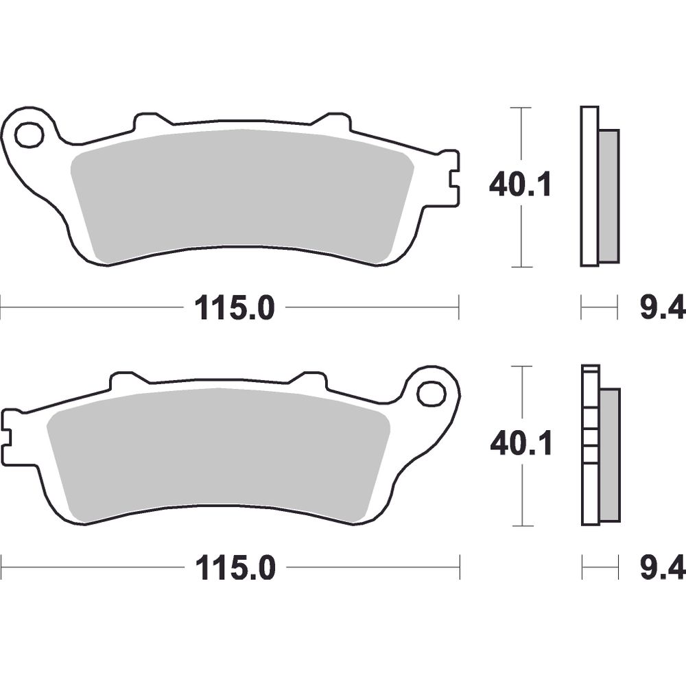 Street Brake Pads | Organic Standard | Rear - Ecer90