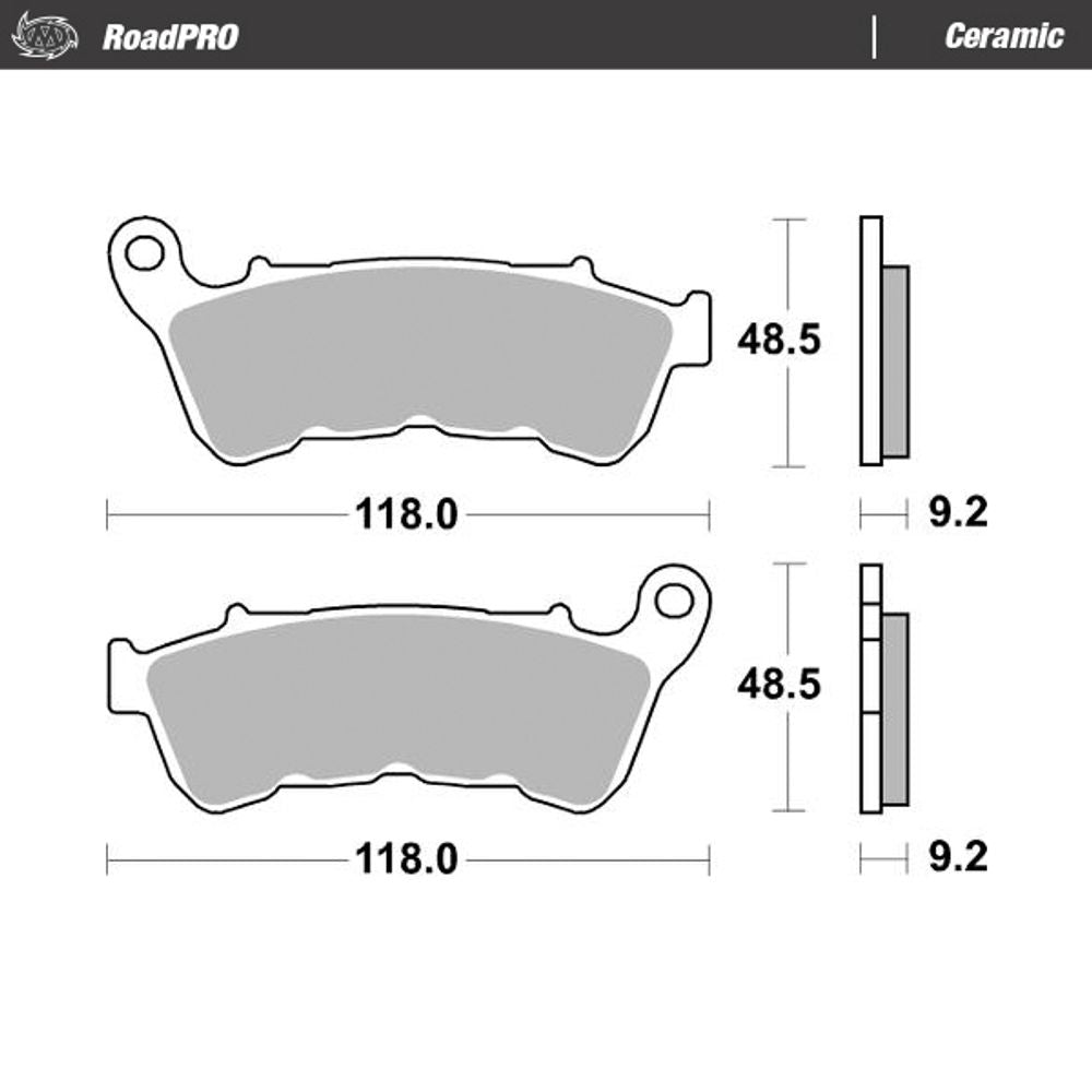 Brake Pads Roadpro Ceramic - Front - Grafite Offroad