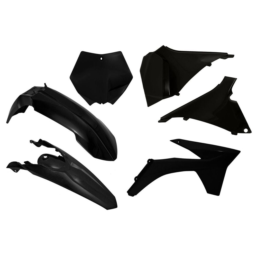 Plastics Kit 6 Pcs with Airbox Covers Black Replica Ktm - Grafite Offroad