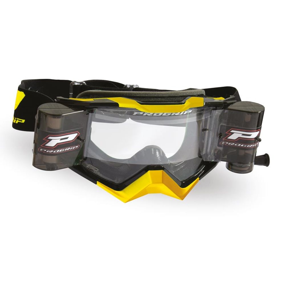 Progrip 3309 Rapid Goggle - Roll Off Clear Lens - Grey/gold/black - Grafite Offroad