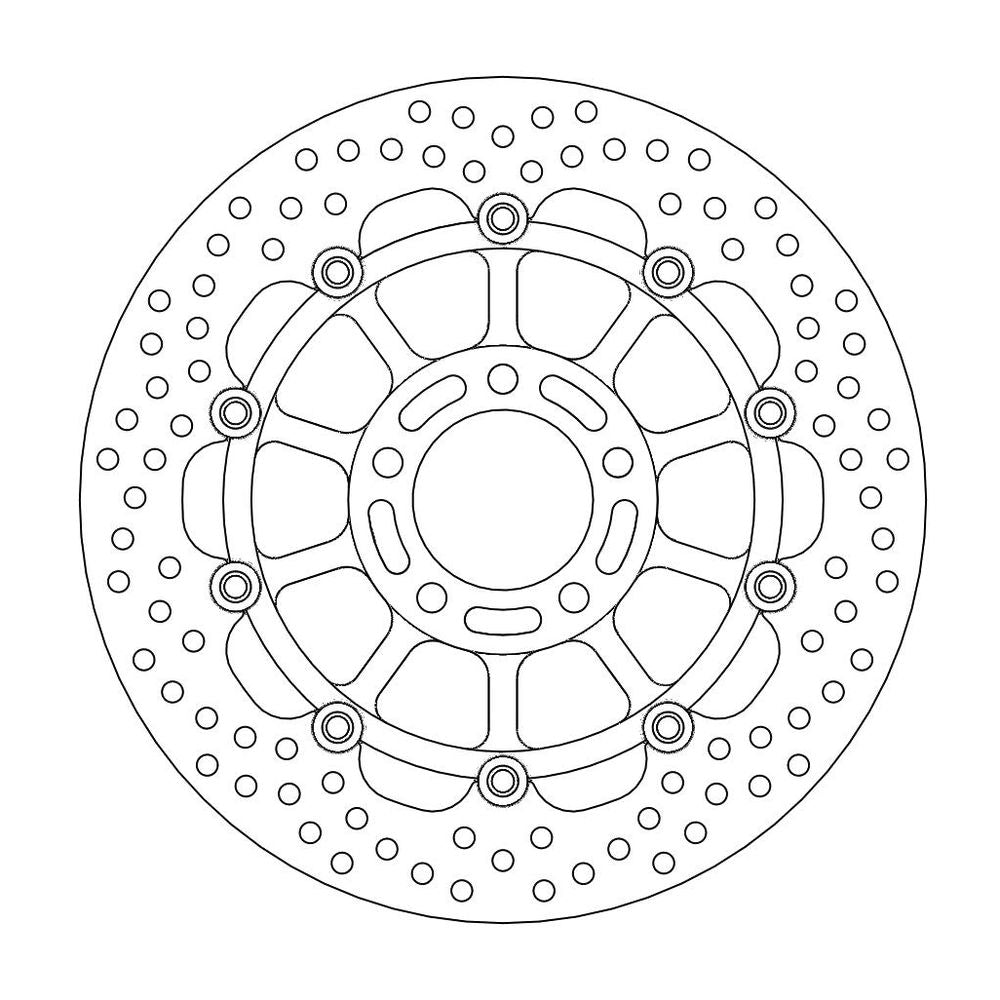 Brake Disc Road Halo - Floating - Front - Suzuki: Rg125, Rgv250 Gamma, Gsx750/1200 - Grafite Offroad