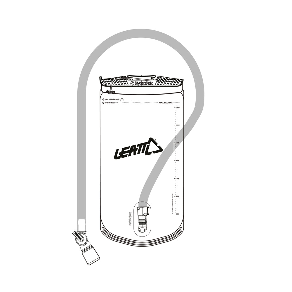 Hydrapak 1.5l Vertical Hydration Bag With Hose And Bite Valve - Compatible With Adv Jackets - Grafite Offroad