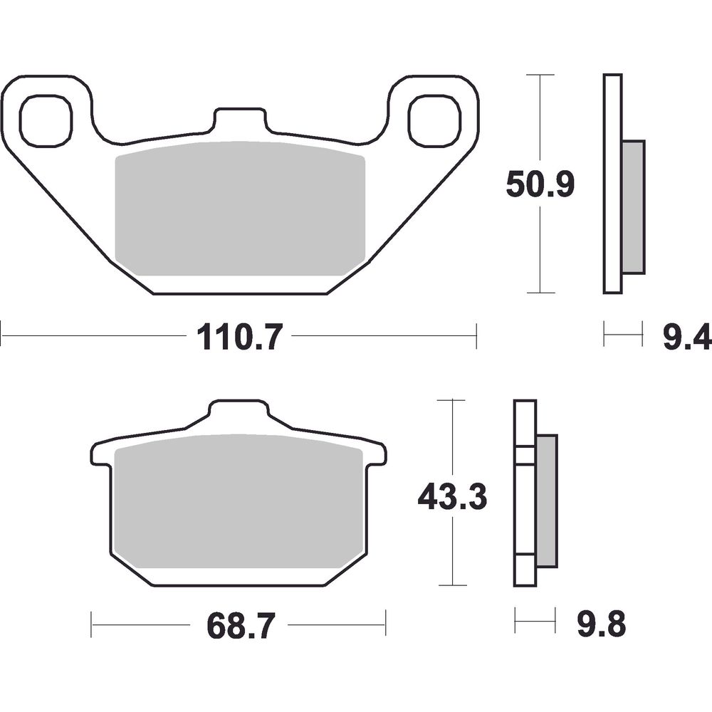 Street Brake Pads | Organic Standard | Front and Rear - Ecer90