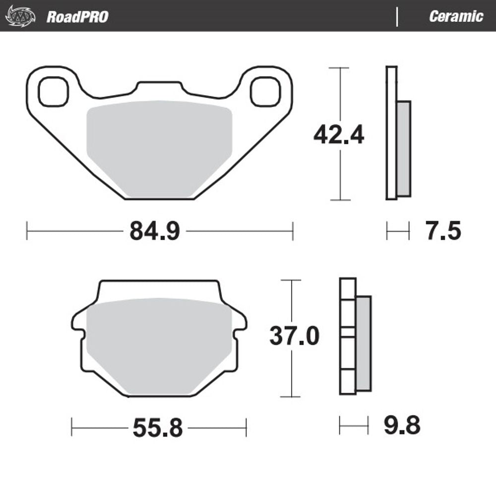 Brake Pads Roadpro Ceramic - Front - Grafite Offroad