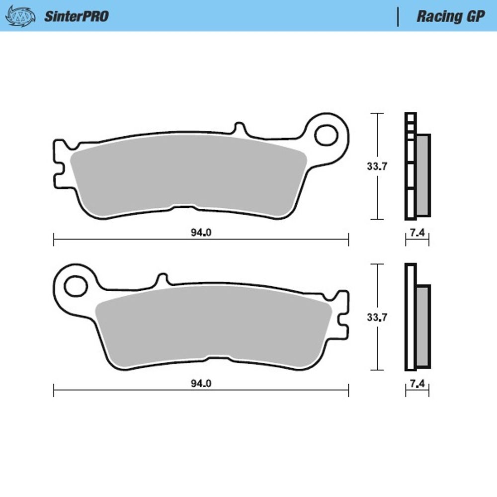 Sinter Brake Pads - Front - Sinter Pro Racing Gp - Yz450f 2020 - Grafite Offroad