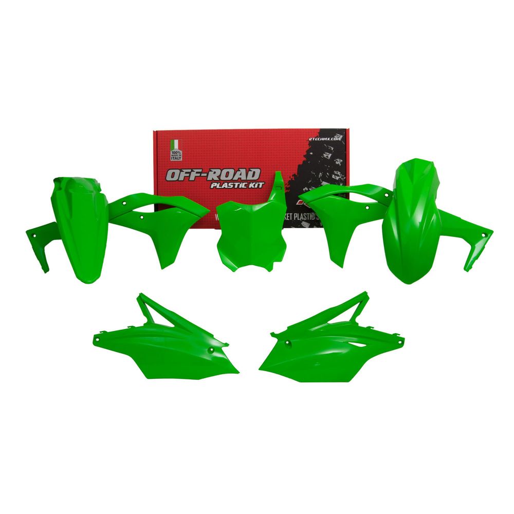 Plastics Kit 5 Pcs Kxf Green-black Replica Kawasaki - Grafite Offroad