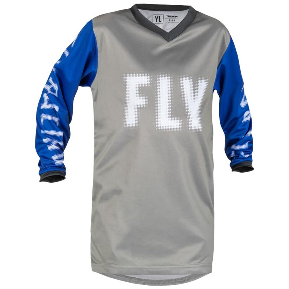 Youth F-16 Jersey Grey/blue Youth Yx - Grafite Offroad