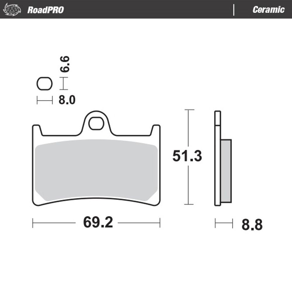 Brake Pads Roadpro Ceramic - Front - Grafite Offroad
