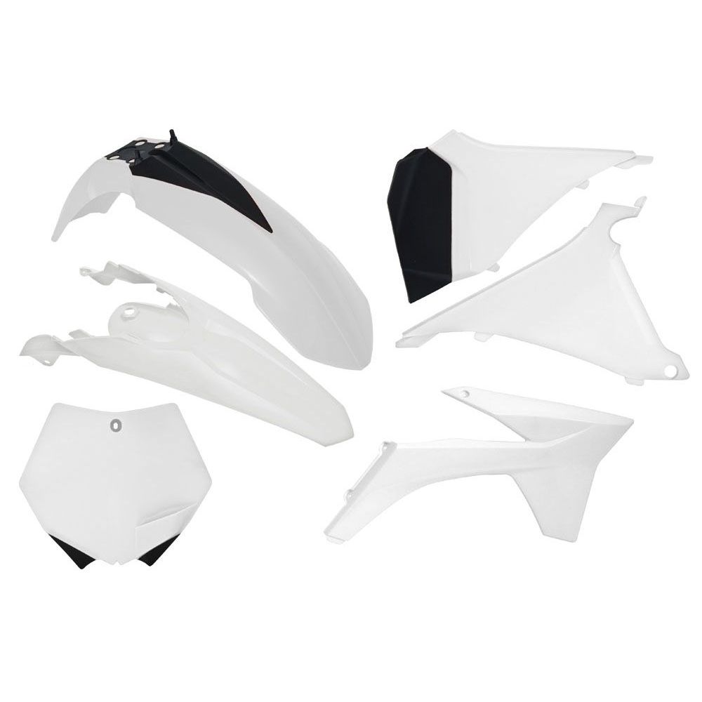 Plastics Kit 6 Pcs with Left Airbox Cover White Replica Ktm - Grafite Offroad
