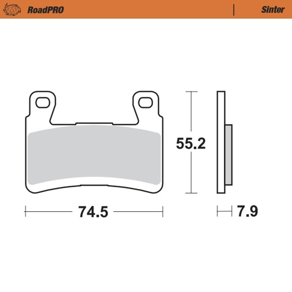 Brake Pads Roadpro Sinter - Front - Grafite Offroad
