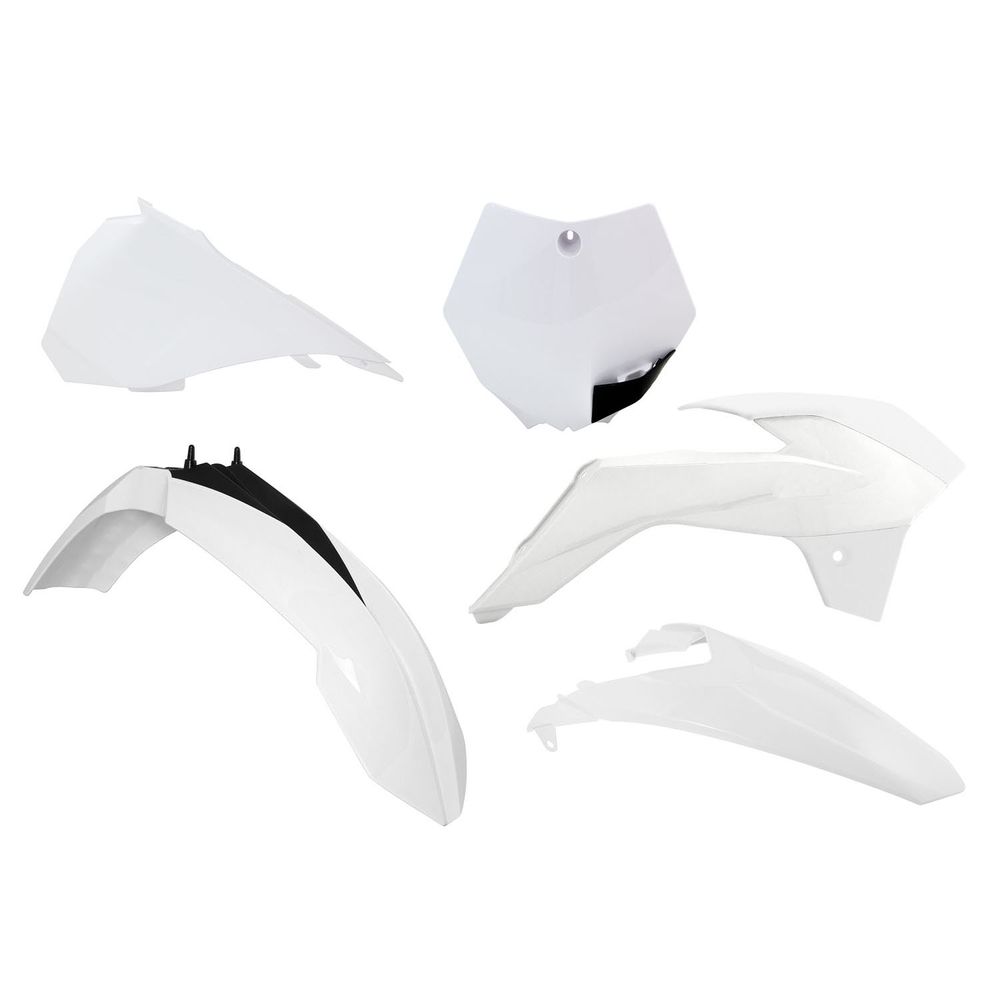 Plastics Kit 5 Pcs with Left Airbox Cover White Replica Ktm - Grafite Offroad