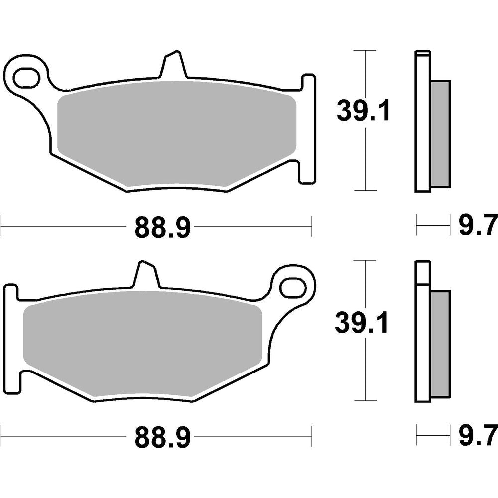 Street Brake Pads | Organic Standard | Rear - Ecer90