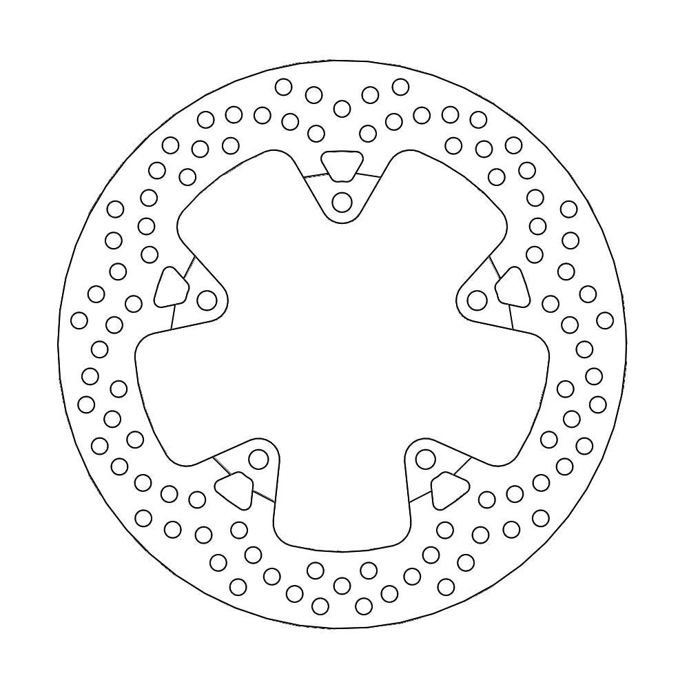 Brake Disc Road Halo - Rear - Aprillia: Shiver 750/abs, Dorsoduro 750/1200/abs - Grafite Offroad