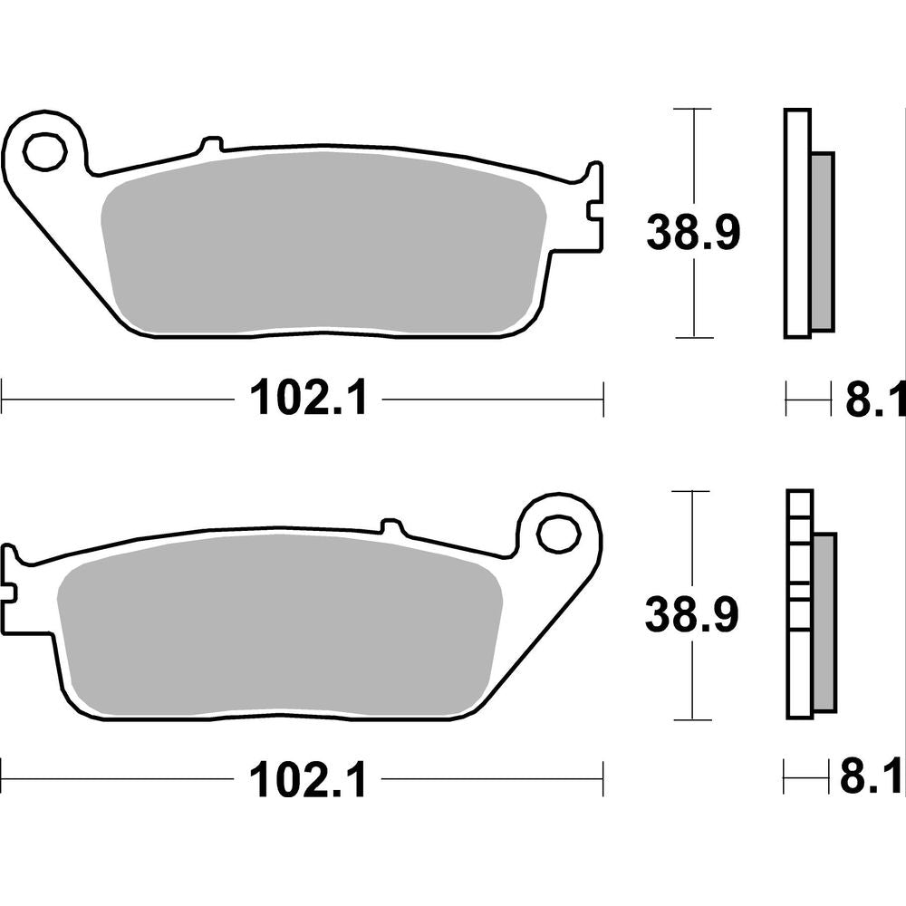 Street Brake Pads | Organic Standard | Front - Ecer90