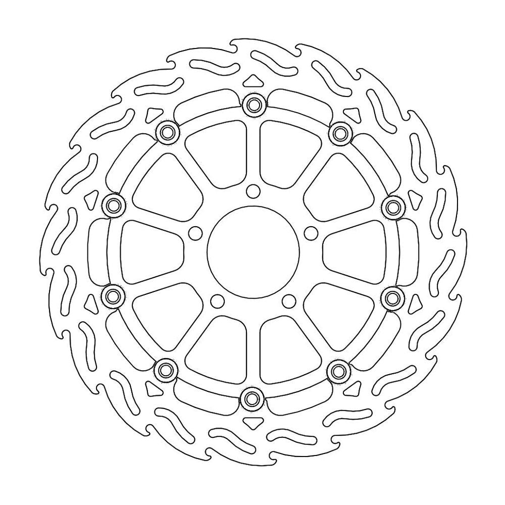 Brake Disc Road Flame - Floating - Front Right - Suzuki: Gsx-r 600/750/1000/1300, Tl1000r/s - Grafite Offroad