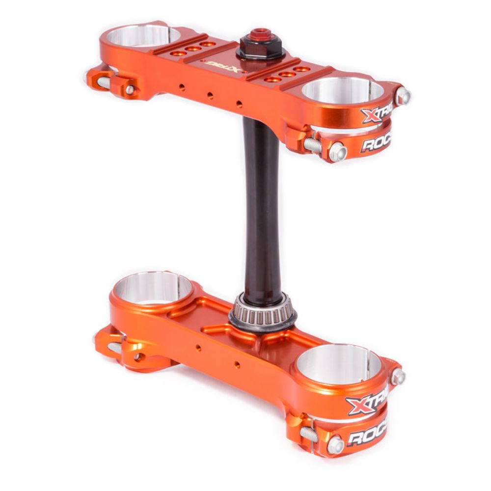 Complete Triple Clamp Xtrig Rocs Kit M12 Uppert and Lover Ktm Sx Sxf 125/250/350/450 Husqvarna Offset Orange - Grafite Offroad