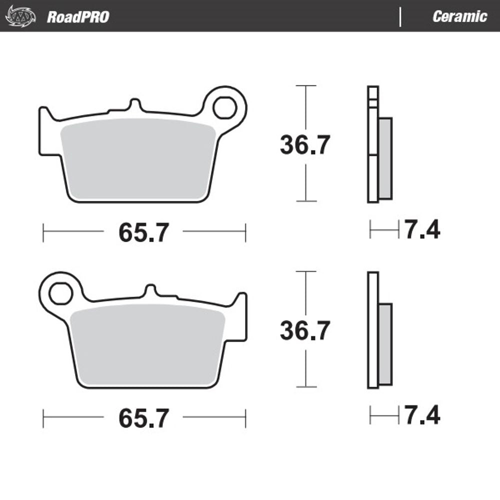 Brake Pads Roadpro Ceramic - Rear - Grafite Offroad