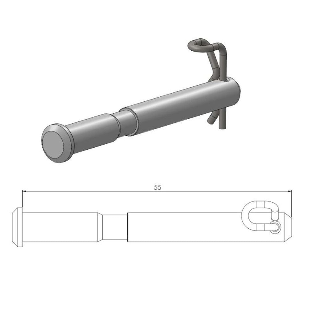 Moto-master Brake Pad Pin Husqvarna 2018 - Magura Front Caliper - Grafite Offroad