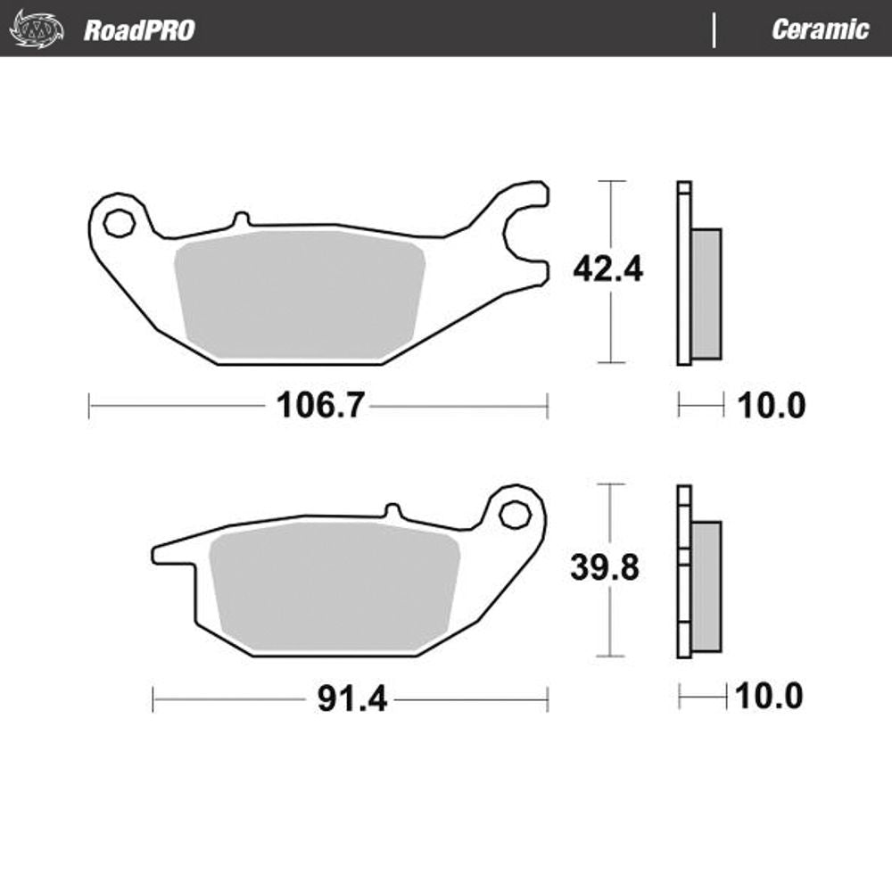 Brake Pads Roadpro Ceramic - Rear - Grafite Offroad