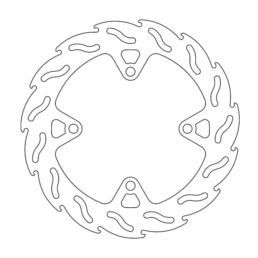 Brake Disc Road Flame - Rear - Kawasaki: Z750/r/abs, Z1000sx/abs, Zzr1400/abs - Grafite Offroad