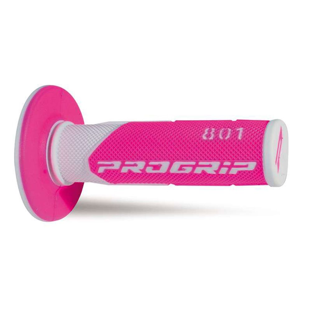 Puños Progrip 801 Mm 22/25 - Doble Densidad - Blanco/fucsia