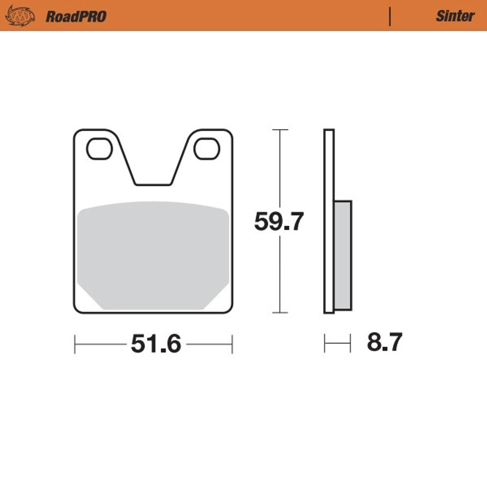 Brake Pads Roadpro Sinter - Rear - Grafite Offroad