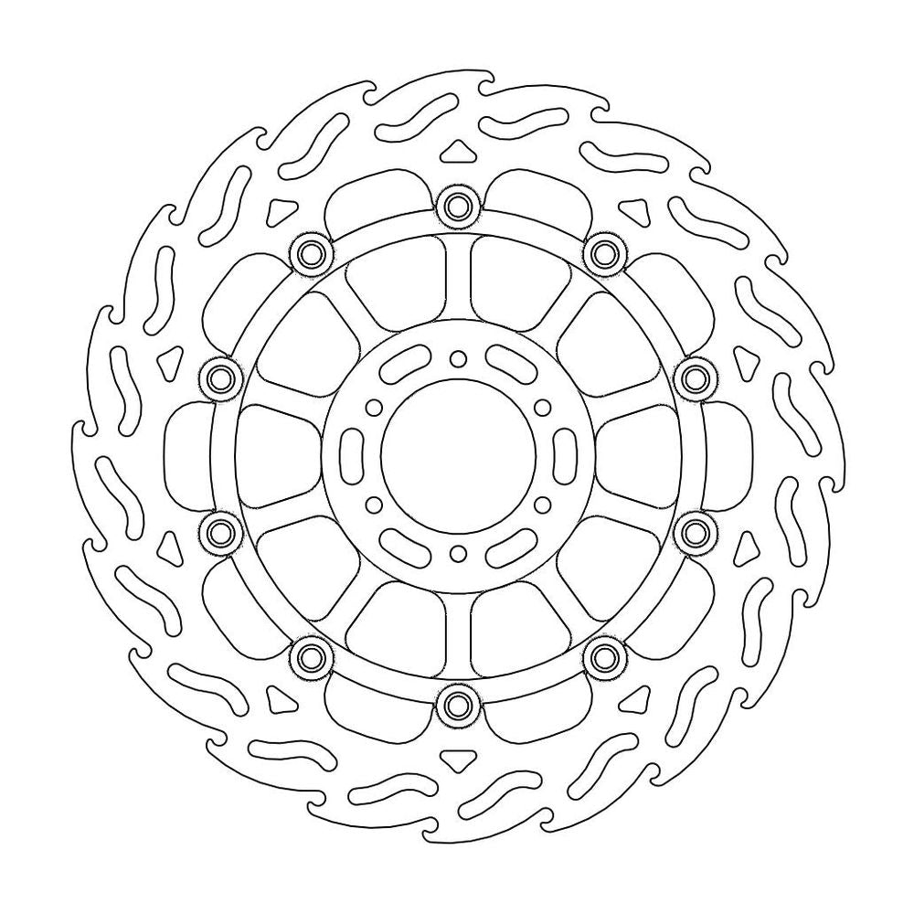 Brake Disc Road Flame - Floating - Front Left - Honda: Cbr900rr Fireblade - Grafite Offroad