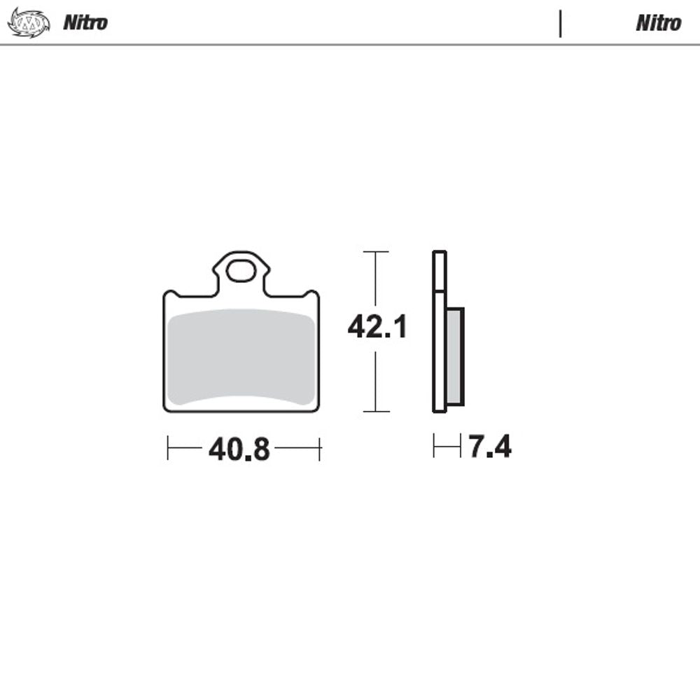 Sinter Brake Pads - Rear - Nitro - Ktm, Husky 85 11 -20 - Grafite Offroad