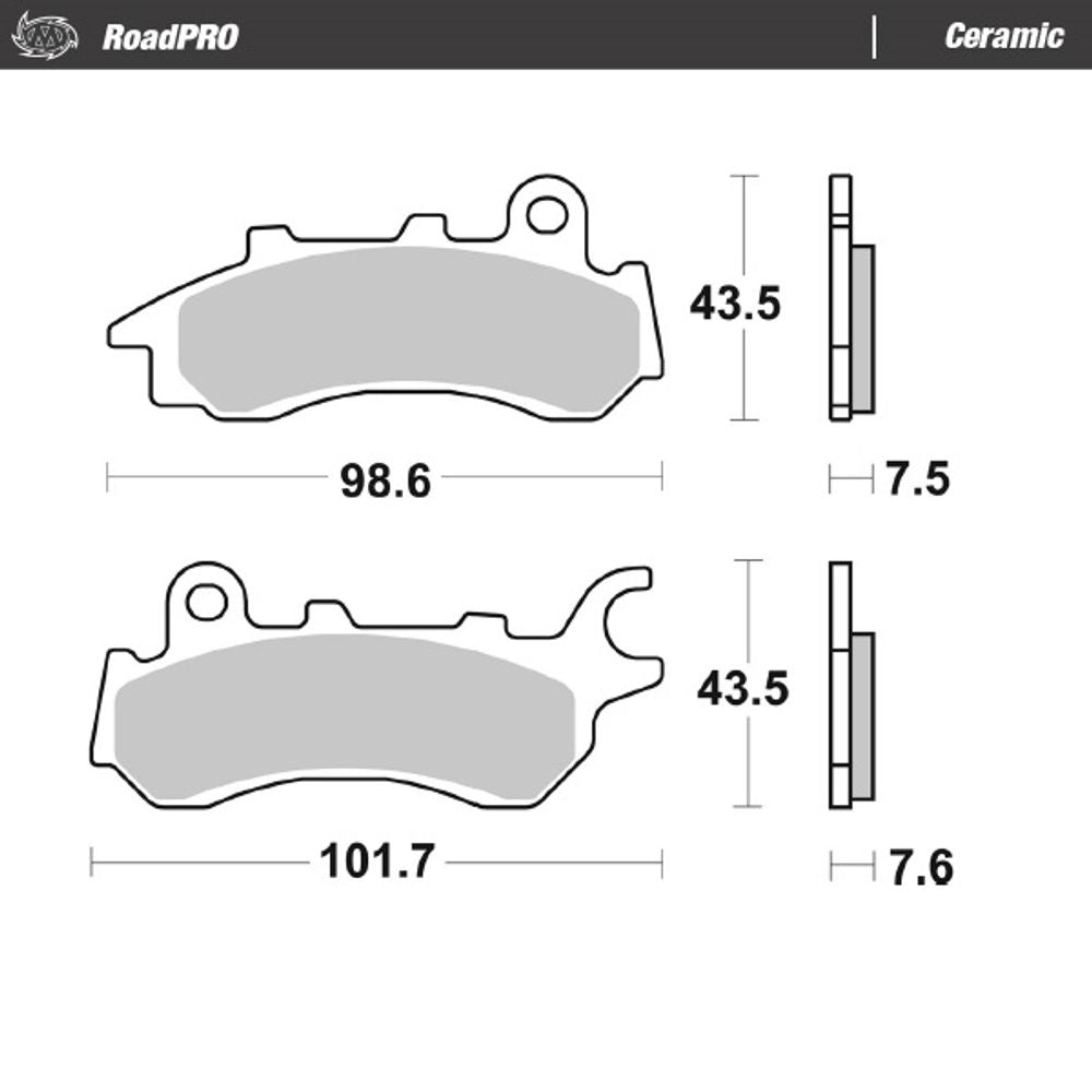 Brake Pads Roadpro Ceramic - Front - Grafite Offroad