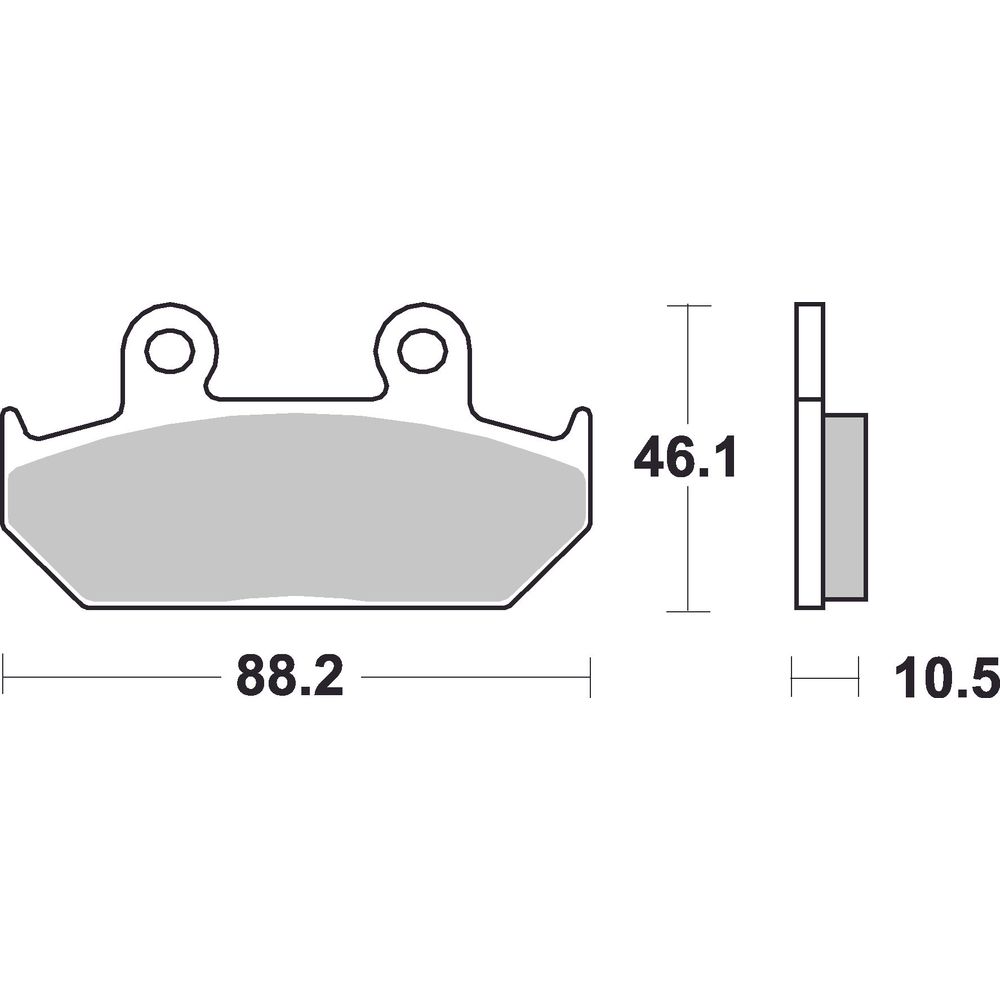 Street Brake Pads | Organic Standard | Front - Ecer90