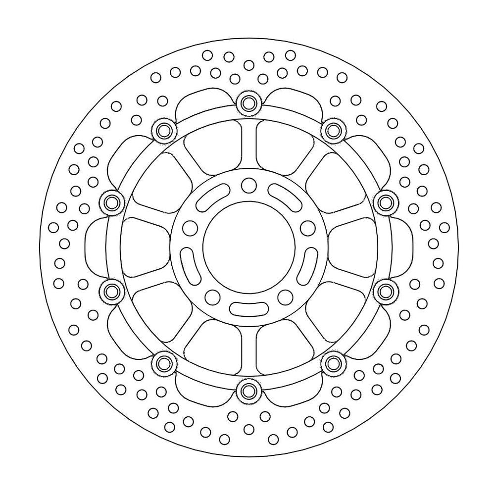 Brake Disc Road Halo - Floating - Front - Suzuki: Gsx 600-750, Gs 600, Rf 600 - Grafite Offroad