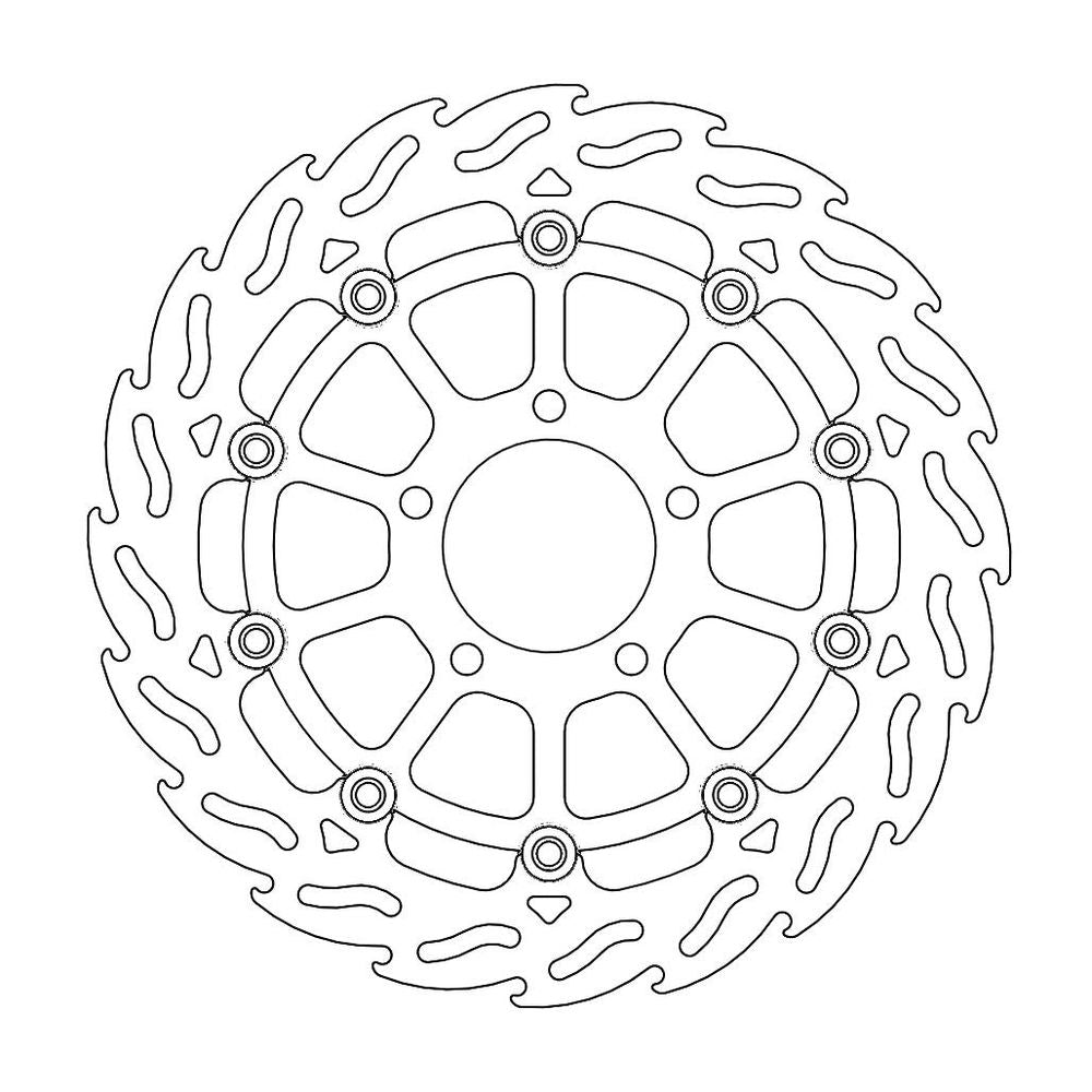 Brake Disc Road Flame - Floating - Front Left - Suzuki: Gsx-r 600-750-1000 - Grafite Offroad
