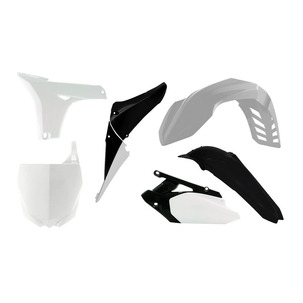 Plastics Kit 6 Pcs White-black Replica Yamaha - Grafite Offroad