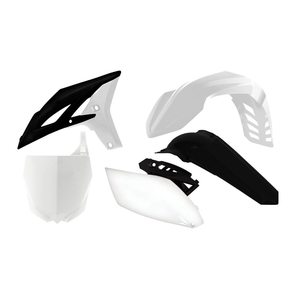 Plastics Kit 5 Pcs White-black Replica Yamaha - Grafite Offroad