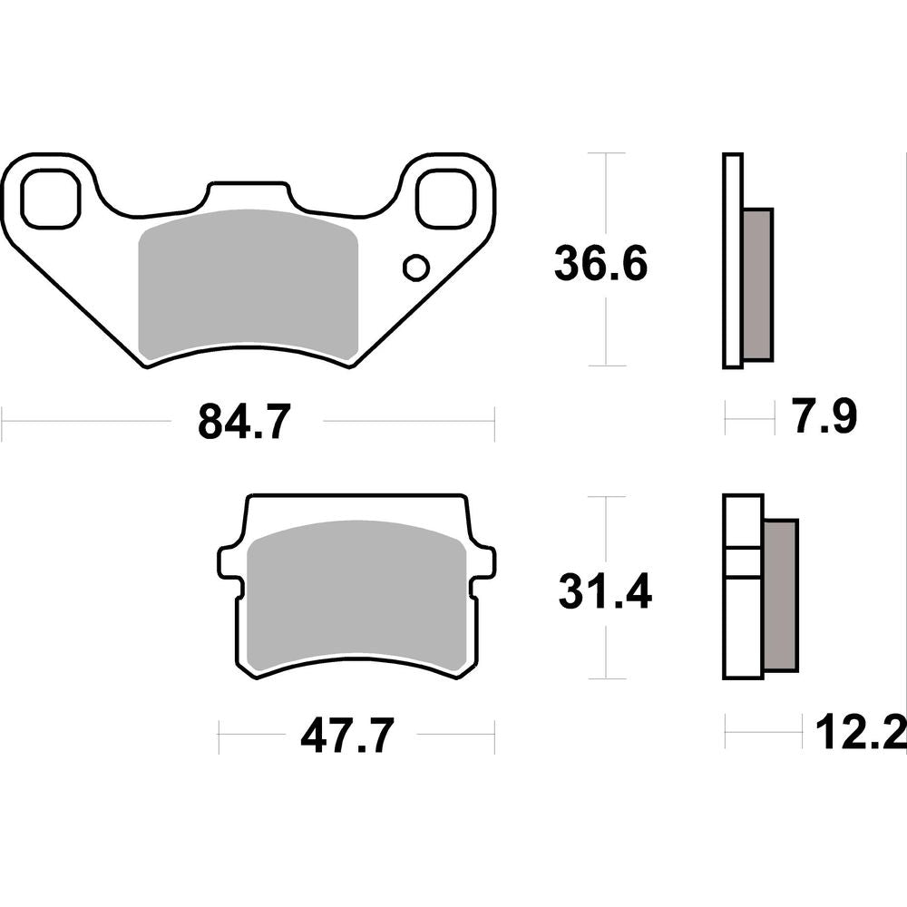Atv Brake Pads | Organic Standard | Front - Ecer90