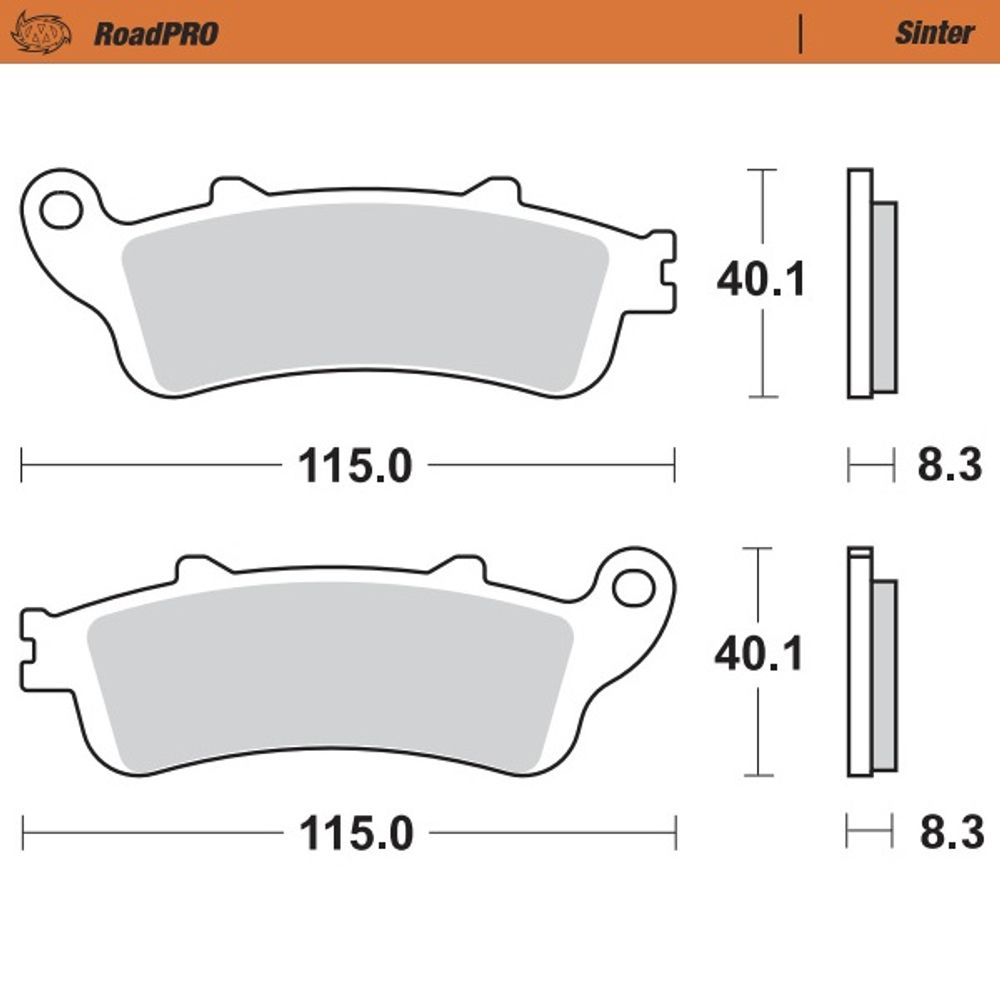 Brake Pads Roadpro Sinter - Rear - Grafite Offroad