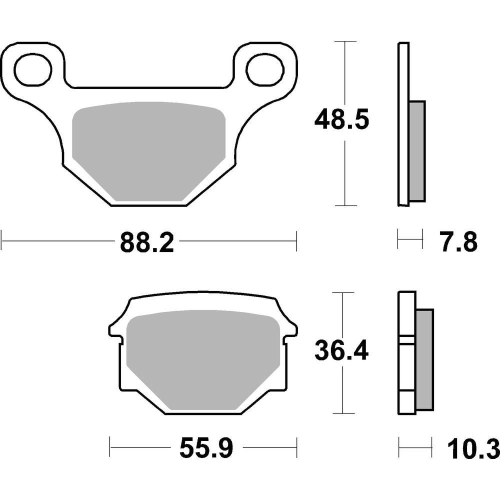 Street Brake Pads | Organic Standard | Front and Rear - Ecer90