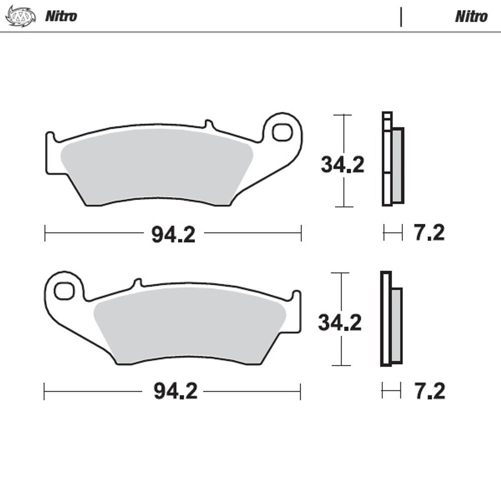 Sinter Brake Pads - Front- Nitro - Nissin Honda Compatible - Grafite Offroad
