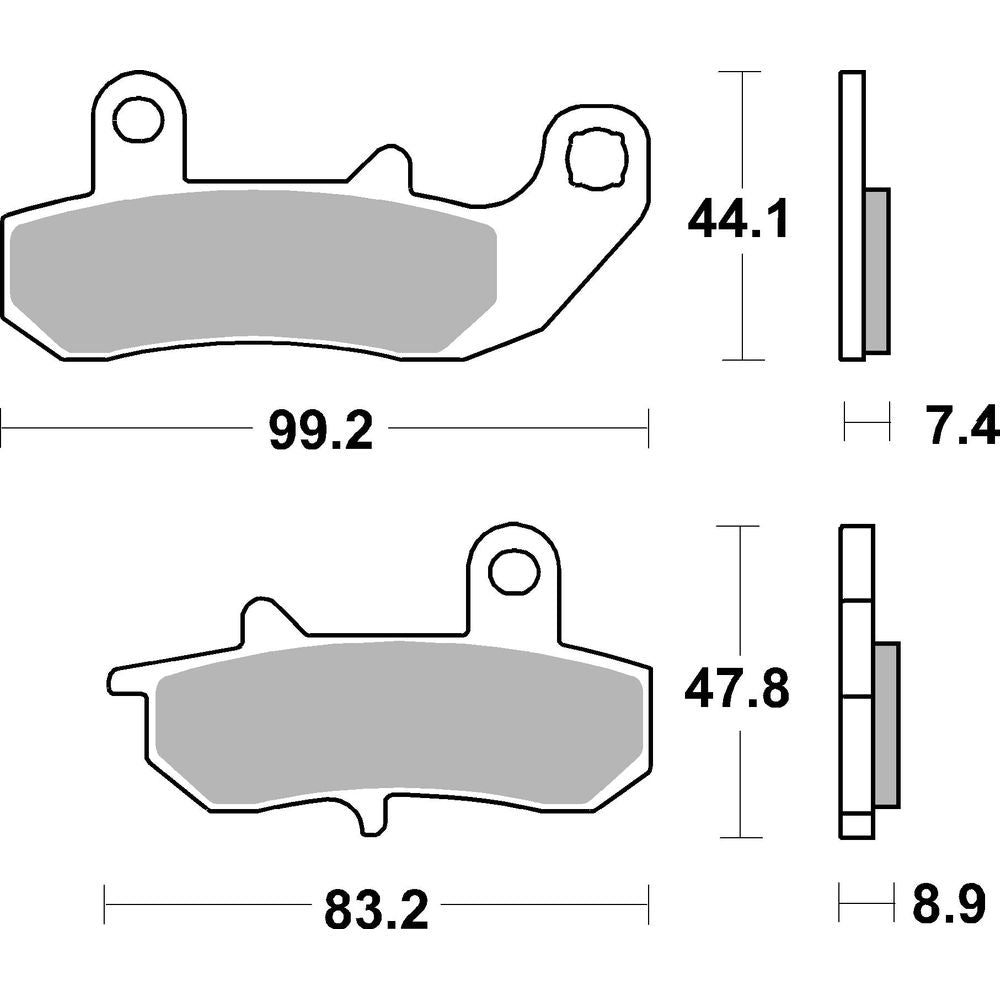Street Brake Pads | Organic Standard | Rear - Ecer90