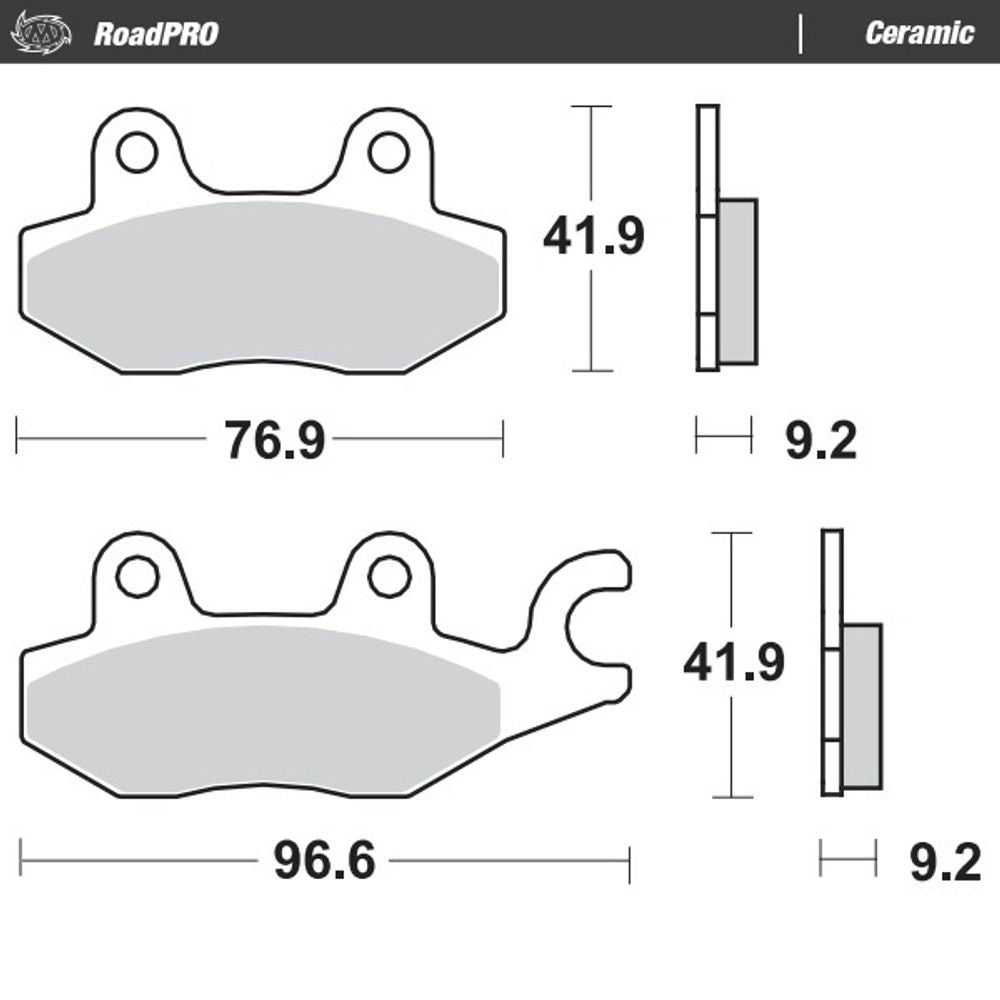 Brake Pads Roadpro Ceramic - Front and Rear - Grafite Offroad