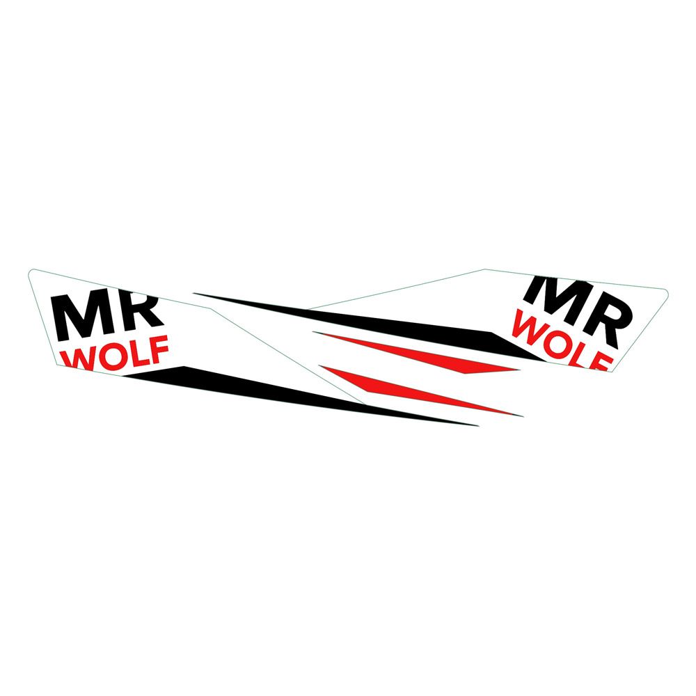 Recchie Stickers (Right+Left) White/Red - Grafite Offroad