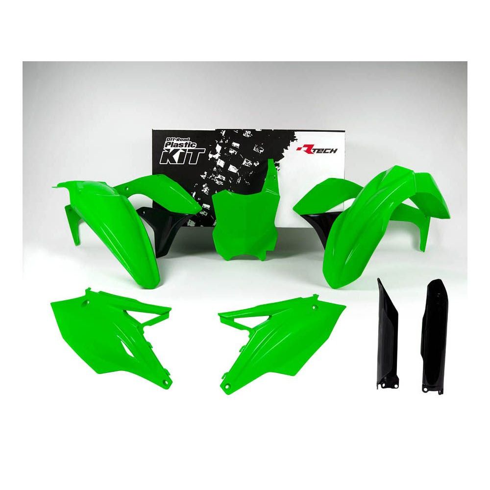 Plastics Kit 6 Pcs Neon Green Replica Kawasaki - Grafite Offroad