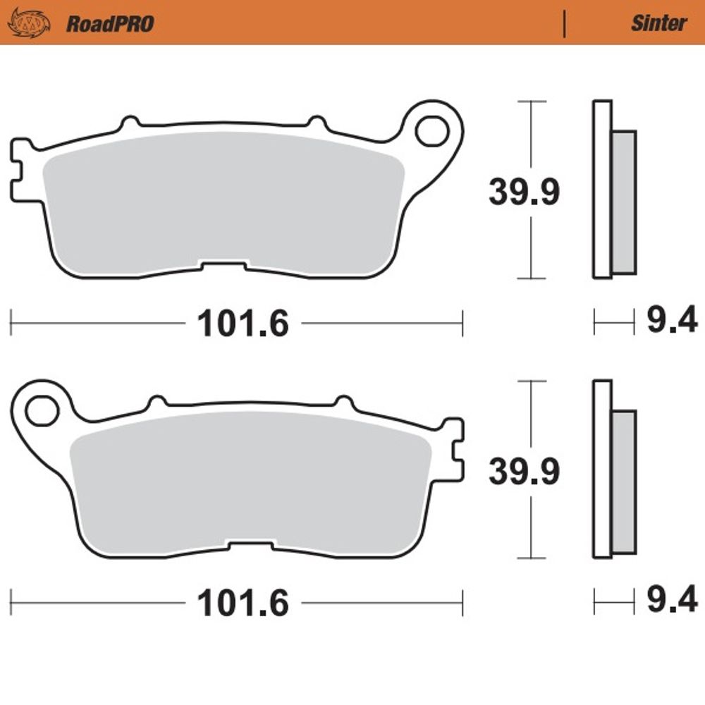 Brake Pads Roadpro Sinter - Rear - Grafite Offroad