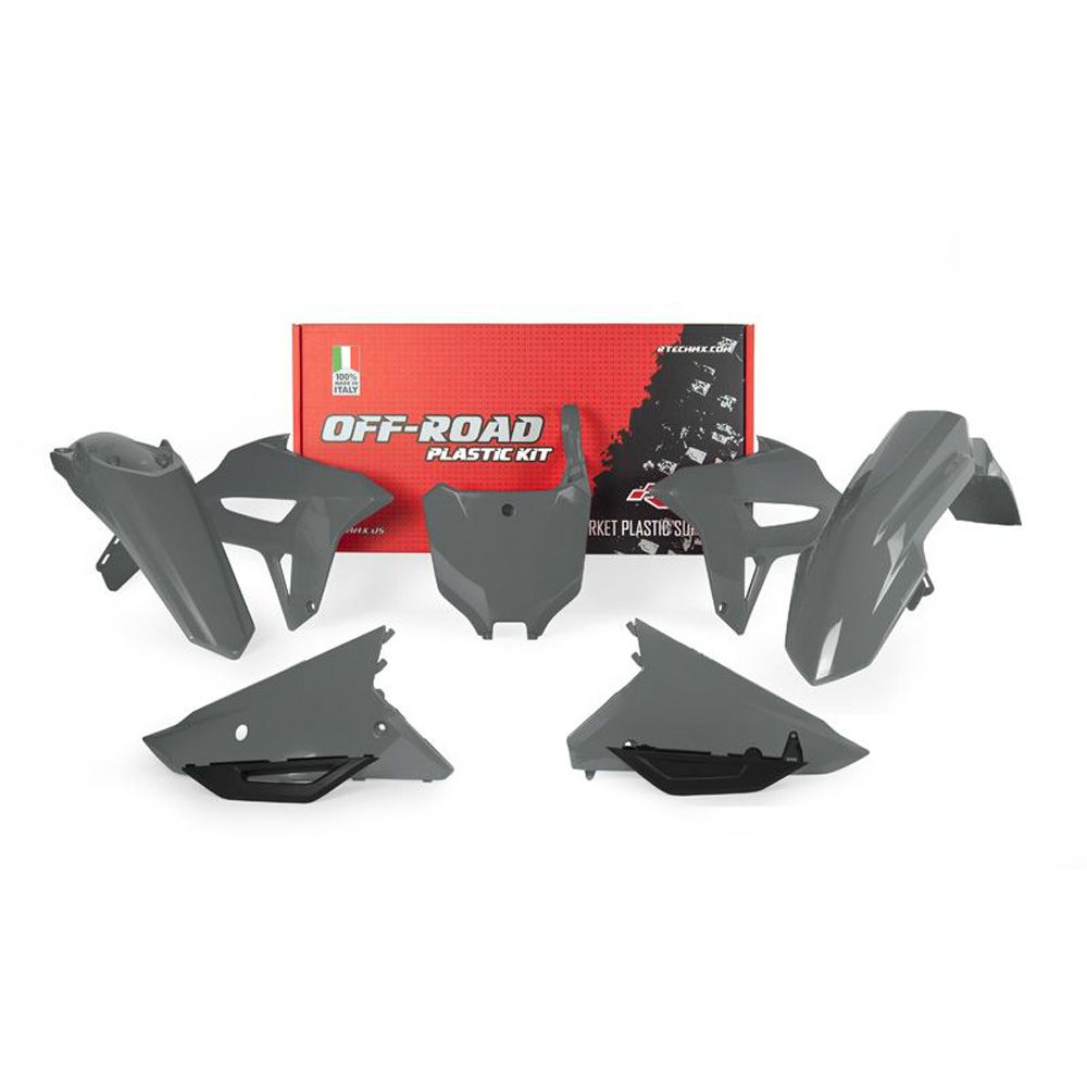 Plastics Kit 6 Pcs W/airbox Covers Quantum Grey Crf450r 21-.. - Grafite Offroad