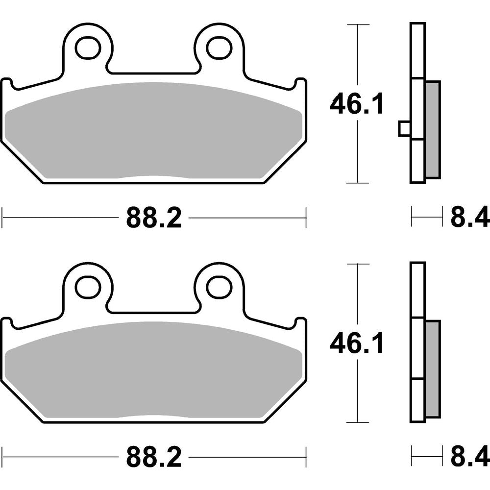 Scooter Brake Pads | Organic Standard | Rear - Ecer90